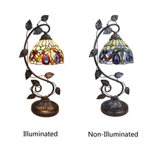 Load image into Gallery viewer, RADIANCE goods Victorian Tiffany-style Dark Bronze 1 Light Table Lamp 8&quot; Wide
