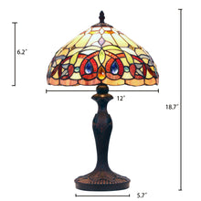 Load image into Gallery viewer, RADIANCE goods Tiffany-style Dark Bronze 1 Light Table Lamp 12&quot; Shade
