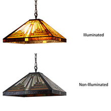 Load image into Gallery viewer, RADIANCE goods Mission-Style 2 Light Inverted Ceiling Pendant 16&quot; Shade
