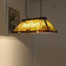 Load image into Gallery viewer, RADIANCE goods Mission 3 Light Blackish Bronze Island Pendant 28&quot; Wide
