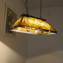 Load image into Gallery viewer, RADIANCE goods Mission 3 Light Blackish Bronze Island Pendant 28&quot; Wide
