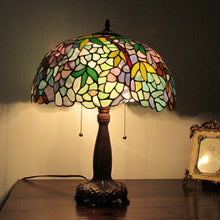 Load image into Gallery viewer, RADIANCE goods Tiffany-Style 2 Light Wisteria Table Lamp 16&quot; Shade
