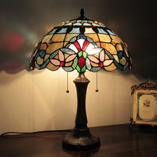 Load image into Gallery viewer, RADIANCE goods Tiffany-Style 2 Light Victorian Table Lamp 16&quot; Shade
