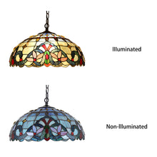 Load image into Gallery viewer, RADIANCE goods Victorian-Style 2 Light Inverted Ceiling Pendant 18&quot; Shade
