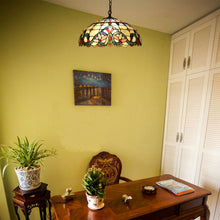 Load image into Gallery viewer, RADIANCE goods Victorian-Style 2 Light Inverted Ceiling Pendant 18&quot; Shade
