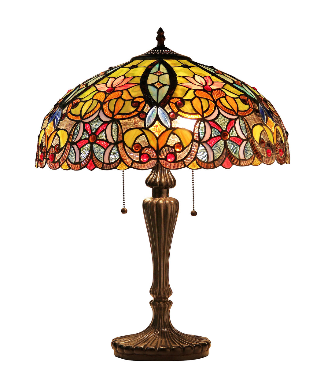 RADIANCE goods Tiffany-Style 2 Light Victorian Table Lamp 18