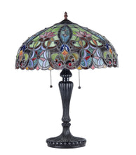 Load image into Gallery viewer, RADIANCE goods Tiffany-Style 2 Light Victorian Table Lamp 18&quot; Shade
