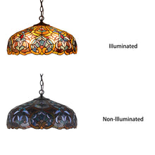 Load image into Gallery viewer, RADIANCE goods Victorian-Style 2 Light Inverted Ceiling Pendant 18&quot; Shade
