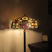 Load image into Gallery viewer, RADIANCE goods Victorian 2 Light Floor Lamp 18&quot; Shade

