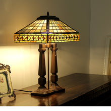 Load image into Gallery viewer, RADIANCE goods Tiffany-Style 2 Light Mission Table Lamp 16&quot; Shade
