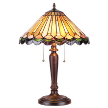 Load image into Gallery viewer, RADIANCE goods Tiffany-Style 2 Light Mission Table Lamp 16&quot; Shade
