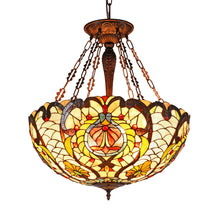 Load image into Gallery viewer, RADIANCE goods Victorian-Style 4 Light Inverted Ceiling Pendant 24&quot; Shade
