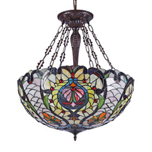 Load image into Gallery viewer, RADIANCE goods Victorian-Style 4 Light Inverted Ceiling Pendant 24&quot; Shade
