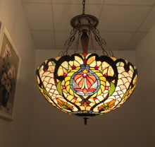 Load image into Gallery viewer, RADIANCE goods Victorian-Style 4 Light Inverted Ceiling Pendant 24&quot; Shade
