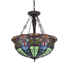 Load image into Gallery viewer, RADIANCE goods Victorian-Style 3 Light Inverted Ceiling Pendant 22&quot; Shade
