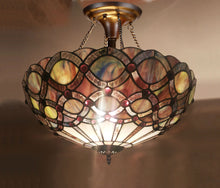 Load image into Gallery viewer, RADIANCE goods Tiffany 2 Light Victorian Semi-Flush Ceiling Mount 16&quot; Wide
