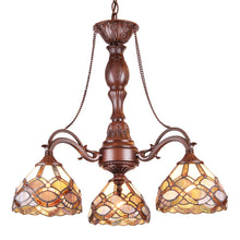 Load image into Gallery viewer, RADIANCE goods Tiffany-style 3 Light Mini Chandelier 22&quot; Wide
