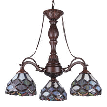 Load image into Gallery viewer, RADIANCE goods Tiffany-style 3 Light Mini Chandelier 22&quot; Wide
