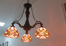 Load image into Gallery viewer, RADIANCE goods Tiffany-style 3 Light Mini Chandelier 22&quot; Wide
