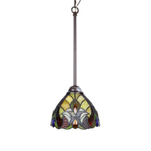 Load image into Gallery viewer, RADIANCE goods Victorian Tiffany-Syle Dark Bronze 1 Light Mini Pendant 8&quot; Wide
