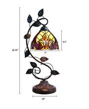 Load image into Gallery viewer, RADIANCE goods Victorian Tiffany-Syle Dark Bronze 1 Light Accent Table Lamp 8&quot; Wide
