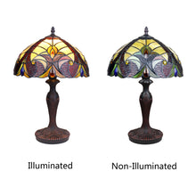 Load image into Gallery viewer, RADIANCE goods Victorian-Style Dark Bronze 1-Light Accent Table Lamp 12&quot; Shade
