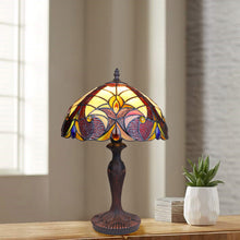 Load image into Gallery viewer, RADIANCE goods Victorian-Style Dark Bronze 1-Light Accent Table Lamp 12&quot; Shade
