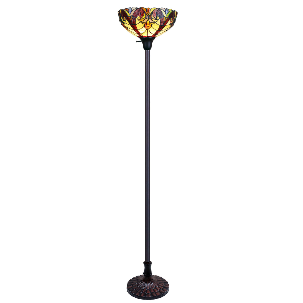 RADIANCE goods Victorian-Style Dark Bronze 1-Light Torchiere Floor Lamp 14