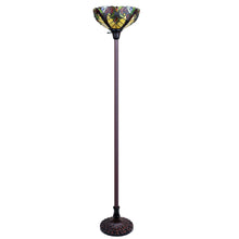 Load image into Gallery viewer, RADIANCE goods Victorian-Style Dark Bronze 1-Light Torchiere Floor Lamp 14&quot; Shade
