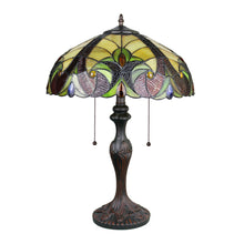 Load image into Gallery viewer, RADIANCE goods Victorian Tiffany-Syle Dark Bronze 2 Light Table Lamp 16&quot; Wide
