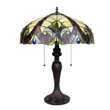 Load image into Gallery viewer, RADIANCE goods Victorian Tiffany-Style Dark Bronze 2 Light Table Lamp 18&quot; Wide
