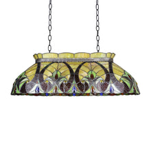 Load image into Gallery viewer, RADIANCE goods Victorian Tiffany-Style Dark Bronze 3 Light Island Pendant 28&quot; Wide
