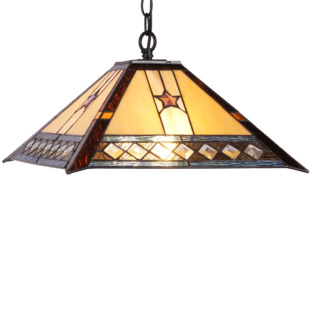 RADIANCE goods Mission-Style 2 Light Inverted Ceiling Pendant 16