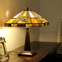 Load image into Gallery viewer, RADIANCE goods Tiffany-Style 2 Light Mission Table Lamp 16&quot; Shade
