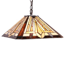 Load image into Gallery viewer, RADIANCE goods Mission-Style 2 Light Inverted Ceiling Pendant 16&quot; Shade

