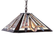 Load image into Gallery viewer, RADIANCE goods Mission-Style 2 Light Inverted Ceiling Pendant 16&quot; Shade
