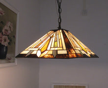 Load image into Gallery viewer, RADIANCE goods Mission-Style 2 Light Inverted Ceiling Pendant 16&quot; Shade
