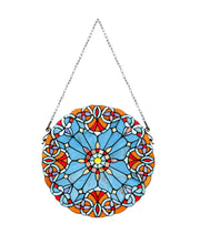 Load image into Gallery viewer, RADIANCE goods Tiffany-style Victorian Stained Glass Window Panel 20&quot; Height
