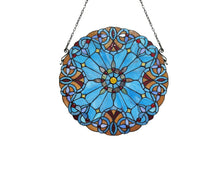 Load image into Gallery viewer, RADIANCE goods Tiffany-style Victorian Stained Glass Window Panel 20&quot; Height
