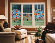 Load image into Gallery viewer, RADIANCE goods Tiffany-style Victorian Stained Glass Window Panel 20&quot; Height
