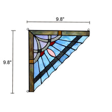 Load image into Gallery viewer, RADIANCE goods Mission Stained Glass Window Panel 9.8&quot;x9.8&quot;
