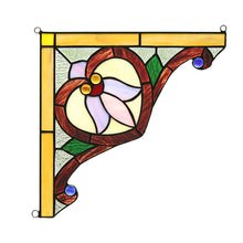 Load image into Gallery viewer, RADIANCE goods Victorian Stained Glass Window Panel 9.8&quot;x9.8&quot;
