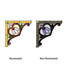 Load image into Gallery viewer, RADIANCE goods Victorian Stained Glass Window Panel 9.8&quot;x9.8&quot;
