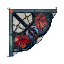 Load image into Gallery viewer, RADIANCE goods Victorian Stained Glass Window Panel 9.8&quot;x9.8&quot;
