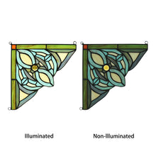 Load image into Gallery viewer, RADIANCE goods Victorian Stained Glass Window Panel 8&quot;x8&quot;
