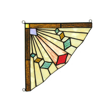 Load image into Gallery viewer, RADIANCE goods Mission Stained Glass Window Panel 8&quot;x8&quot;
