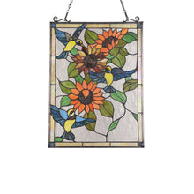 Load image into Gallery viewer, RADIANCE goods Animal Stained Glass Window Panel 24.6&quot;x17.7&quot;
