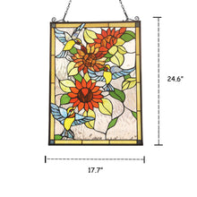 Load image into Gallery viewer, RADIANCE goods Animal Stained Glass Window Panel 24.6&quot;x17.7&quot;
