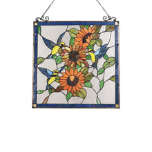 Load image into Gallery viewer, RADIANCE goods Animal Stained Glass Window Panel 24&quot;x24&quot;
