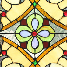 Load image into Gallery viewer, RADIANCE goods Victorian Stained Glass Window Panel 24.6&quot;x17.7&quot;
